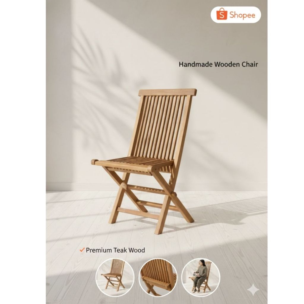 Kursi lempit minimalis untuk teras rumah dan ruang tamu