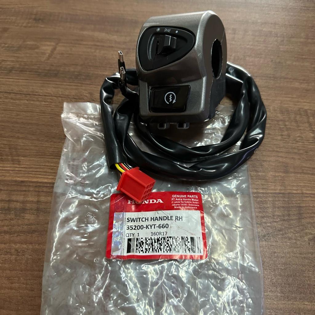 KYT-660 SAKLAR KANAN HOLDER TOMBOL STATER STARTER LAMPU ON OFF SWITCH MOTOR SCOOPY KARBU OLD LAMA
