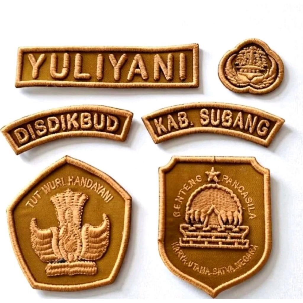bordir timbul 3d disdikbud nama daerahnya se-Indonesia