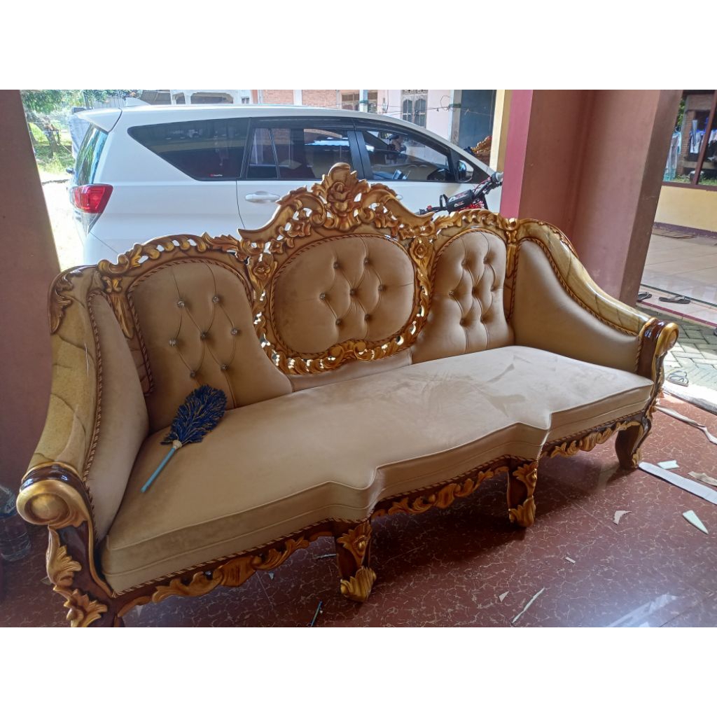 sofa jati Ganesa ukir jepara