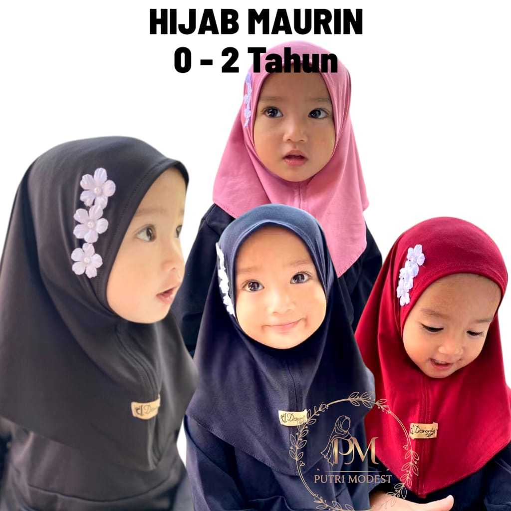 *(GROSIR) Jilbab Anak Maurin BUNGA / Hijab Anak Usia 0-2TH |Putri.Modest