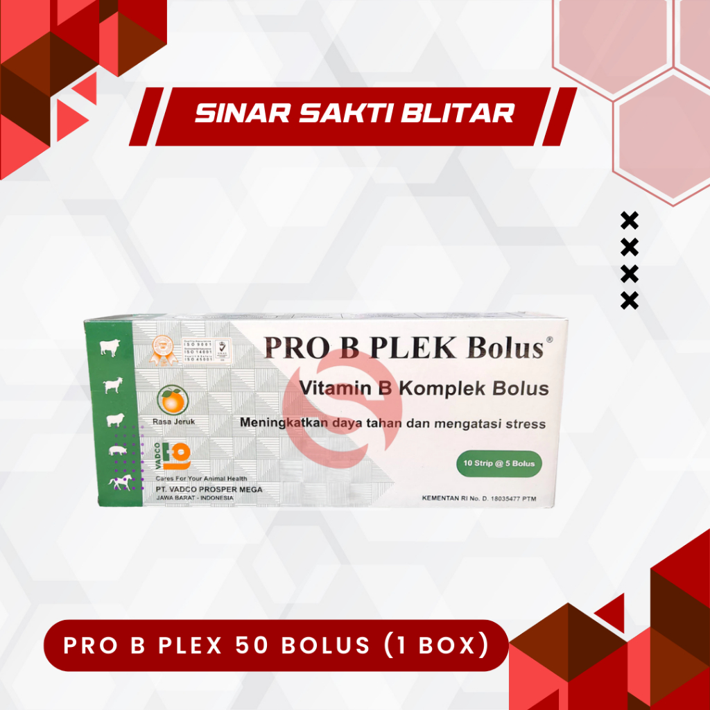 PRO B PLEX 50 BOLUS (1 BOX) - Vitamin B Komplek Untuk Hewan