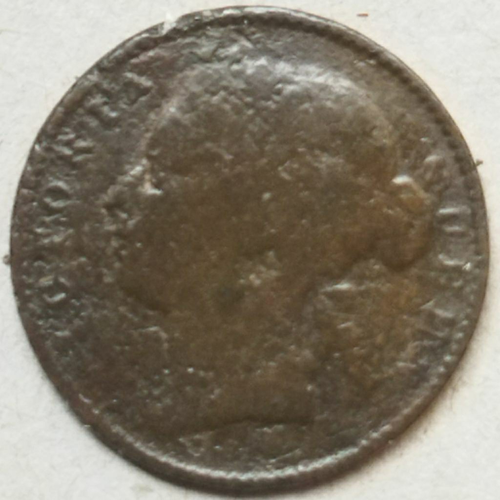 Koin kuno 1/4 cent tahun 1884 straits settlements