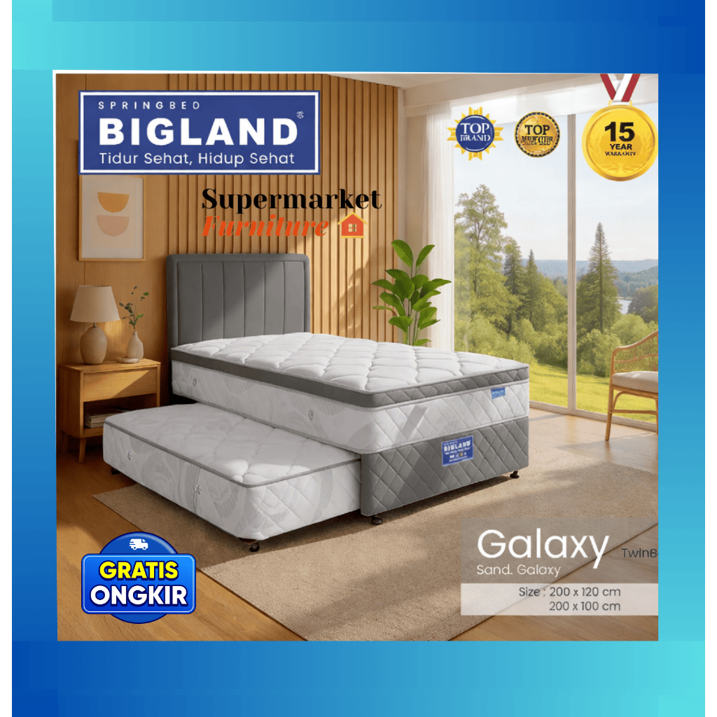BIGLAND KASUR BIGLAND TWINBED GALAXY/ BIGLAND 2IN1 BEDSORONG GALAXY FREE ONGKIR