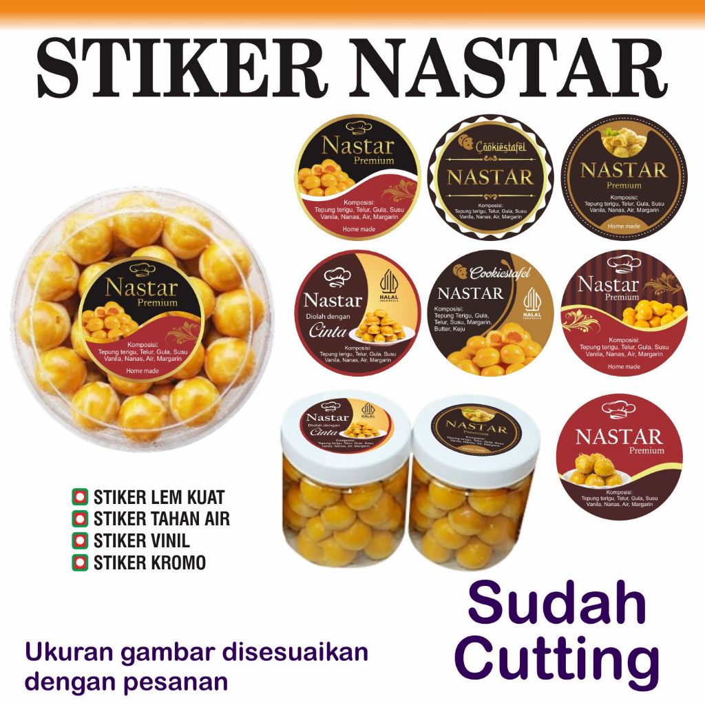 Stiker Idul Fitri Stiker Nastar Stiker Segel Ramadan Kue Kering Lebaran