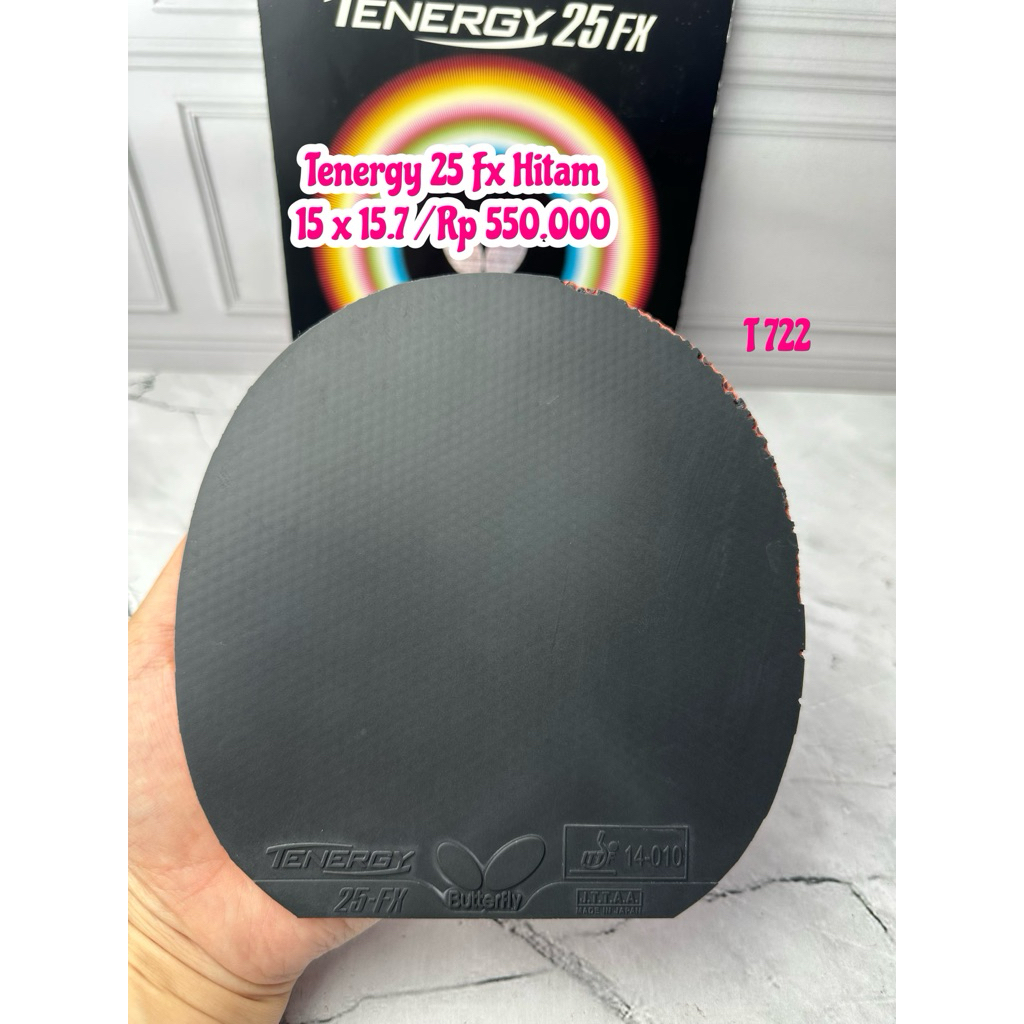 SECOND KARET BET BAT TENIS MEJA BUTTERFLY TENERGY 25FX Hitam Original market japan