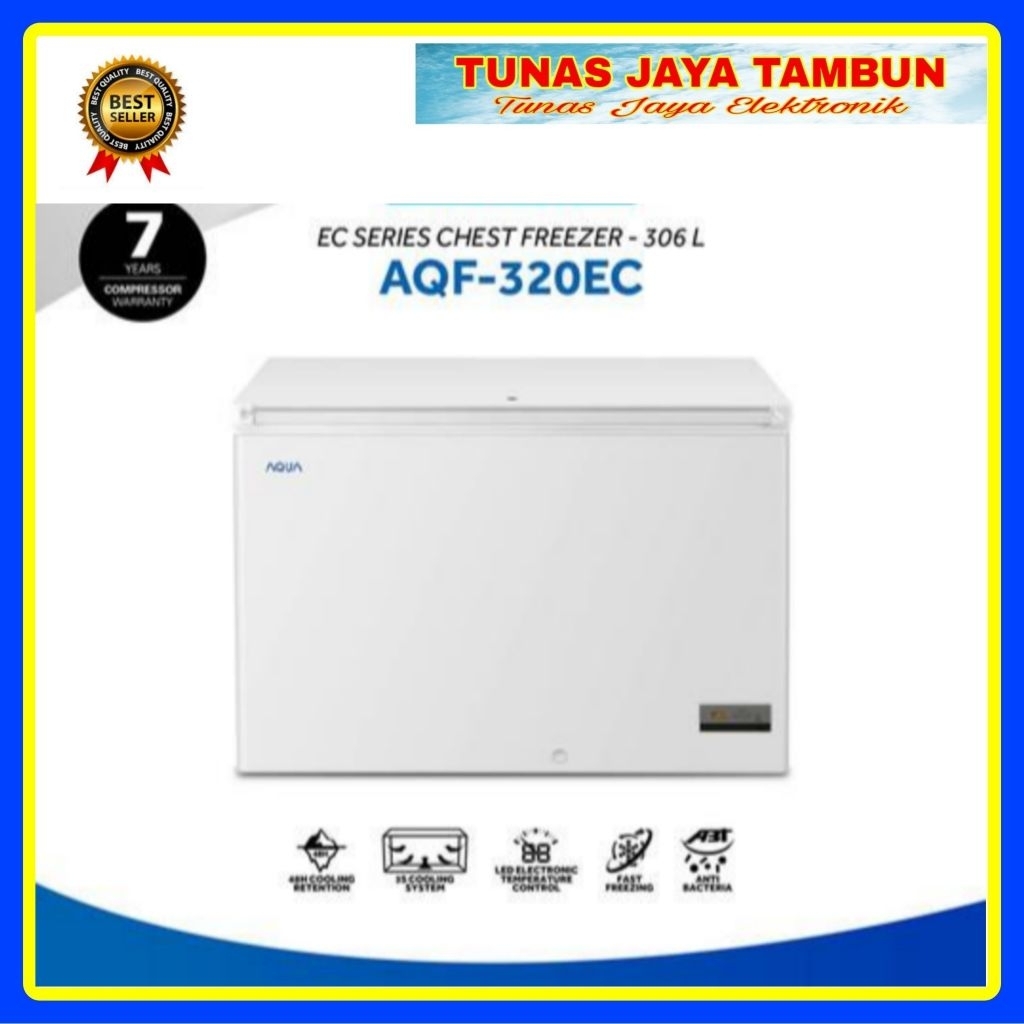 CHEST FREEZER AQUA AQF 320 EC  / FREEZER BOX AQUA 306 LITER AQF 320EC / AQUA AQF-320EC