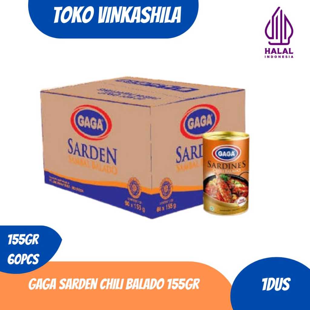 [1DUS ISI 60PCS]GAGA Sarden Balado 155Gram.