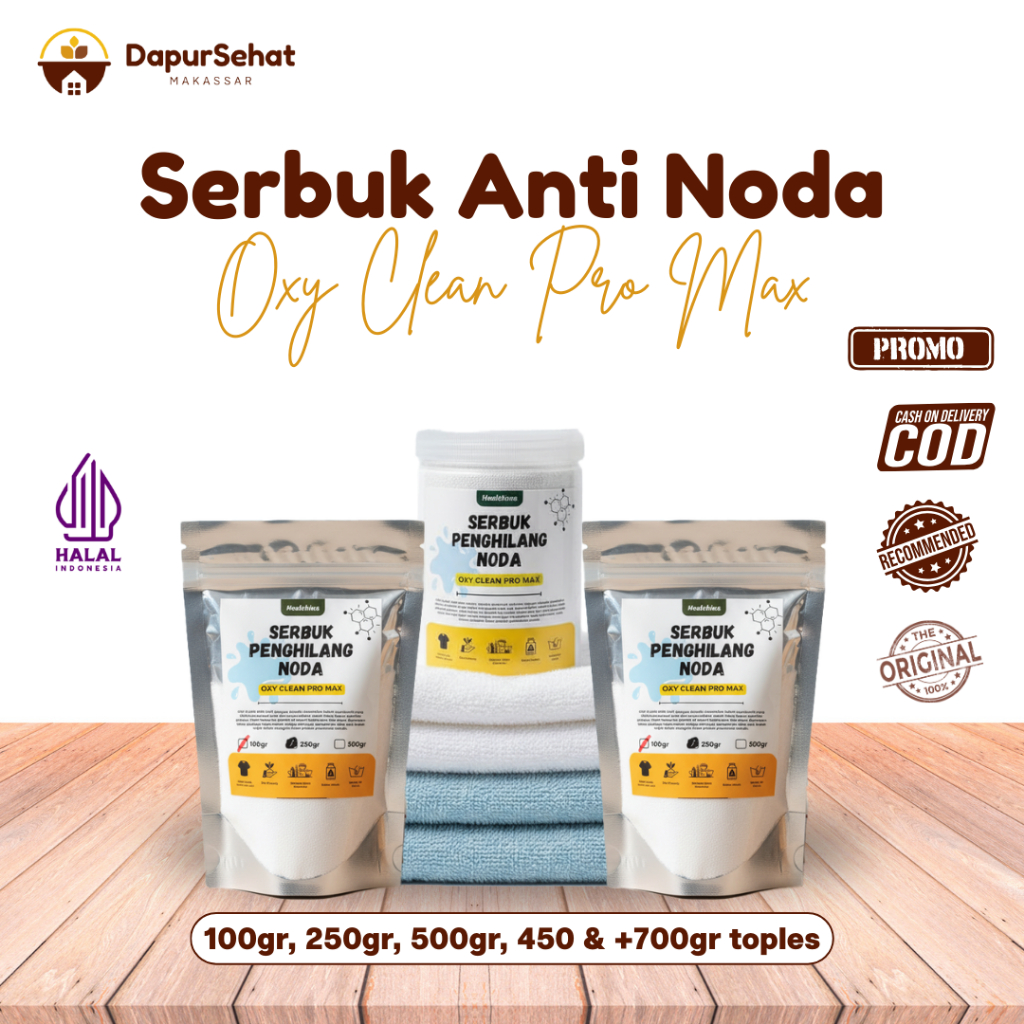 Serbuk pembersih toples cocok untuk pakaian putih dan warna - Pemutih Pakaian &  Penghilang Noda