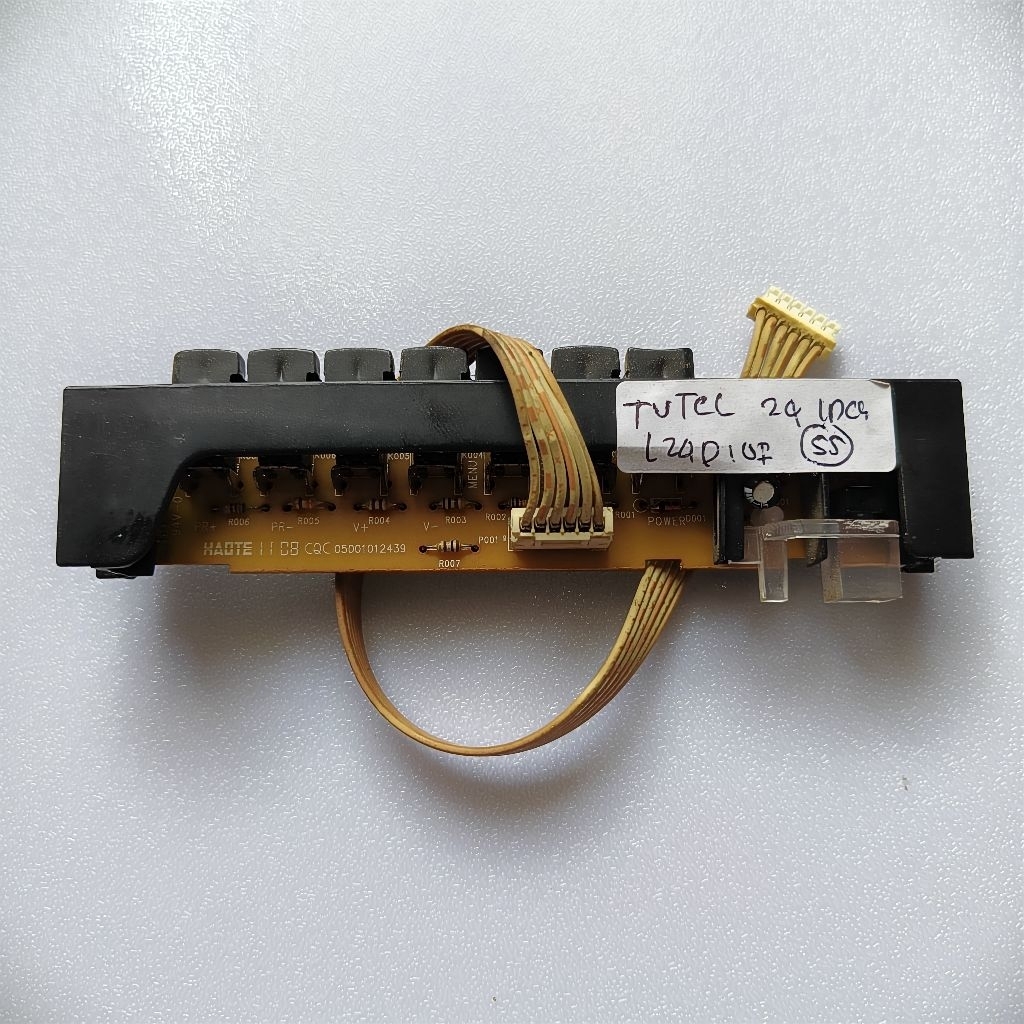 Papan Tombol Papan Button + Sensor RF TV LCD LED TV TCL 24 Inch tipe L24D10F cabutan normal tested m