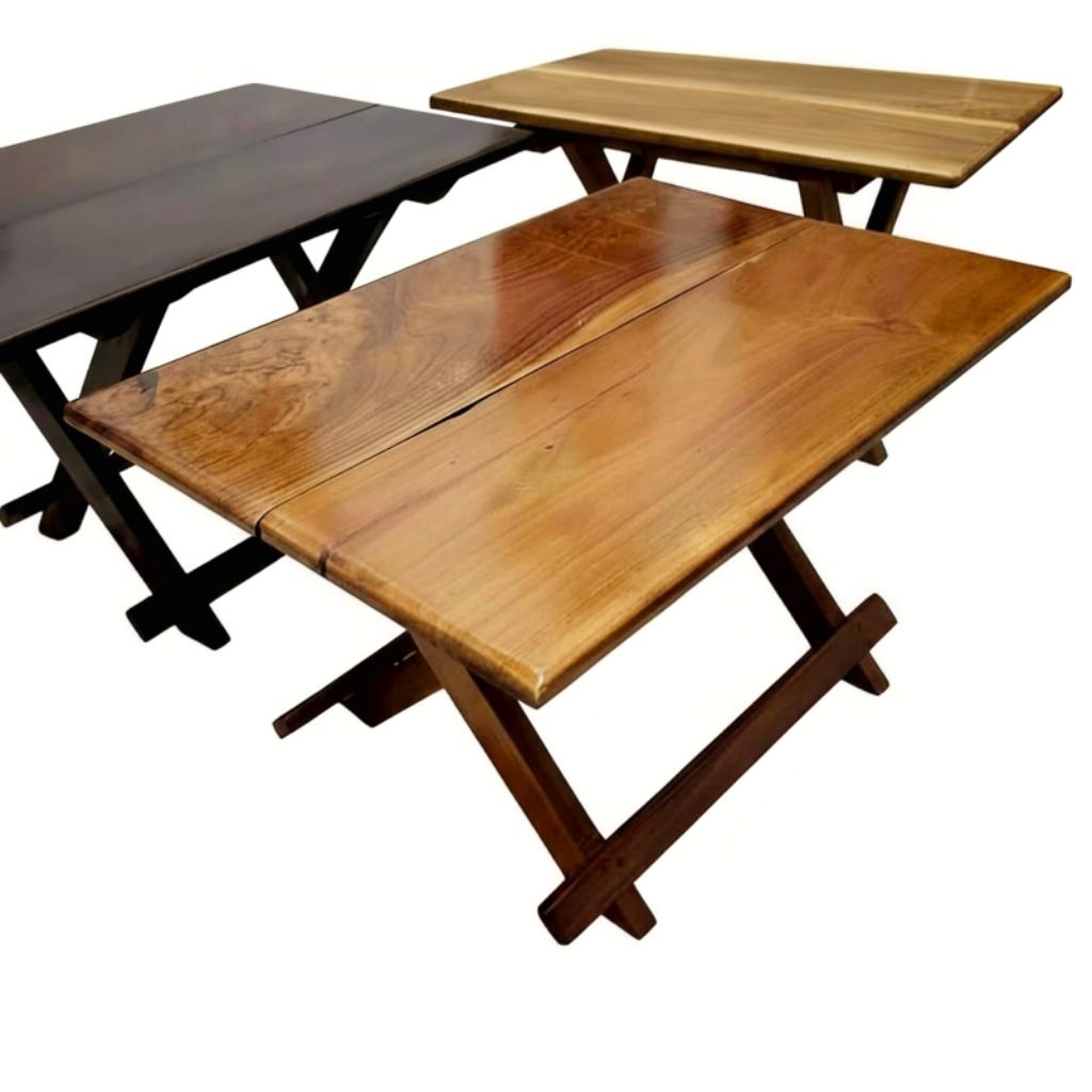 Meja Lipat Tas Kayu Jati - Dampar Kayu Jati - Dampar Ngaji - Rehal Ngaji Kayu Jati - Meja Belajar Uk