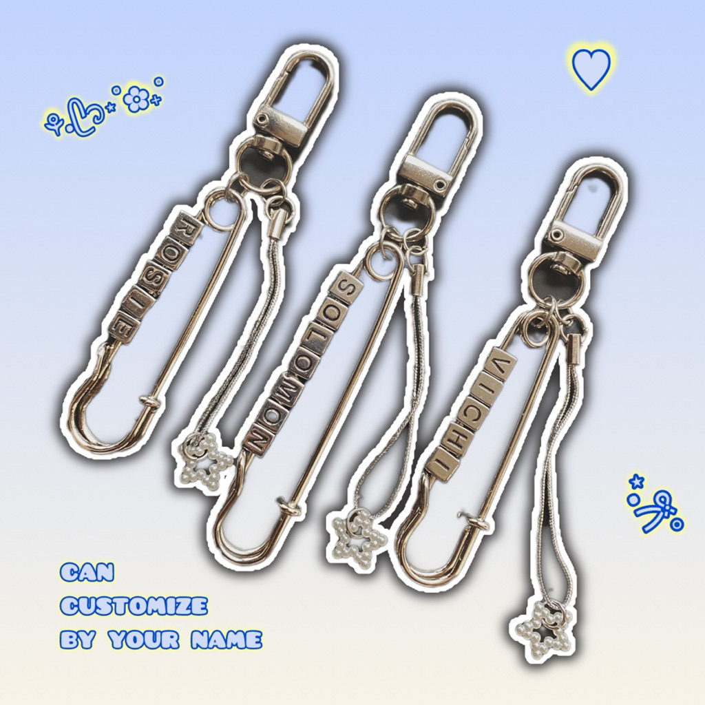 custom pin metal keychain name | custom nama gantungan kunci peniti besi