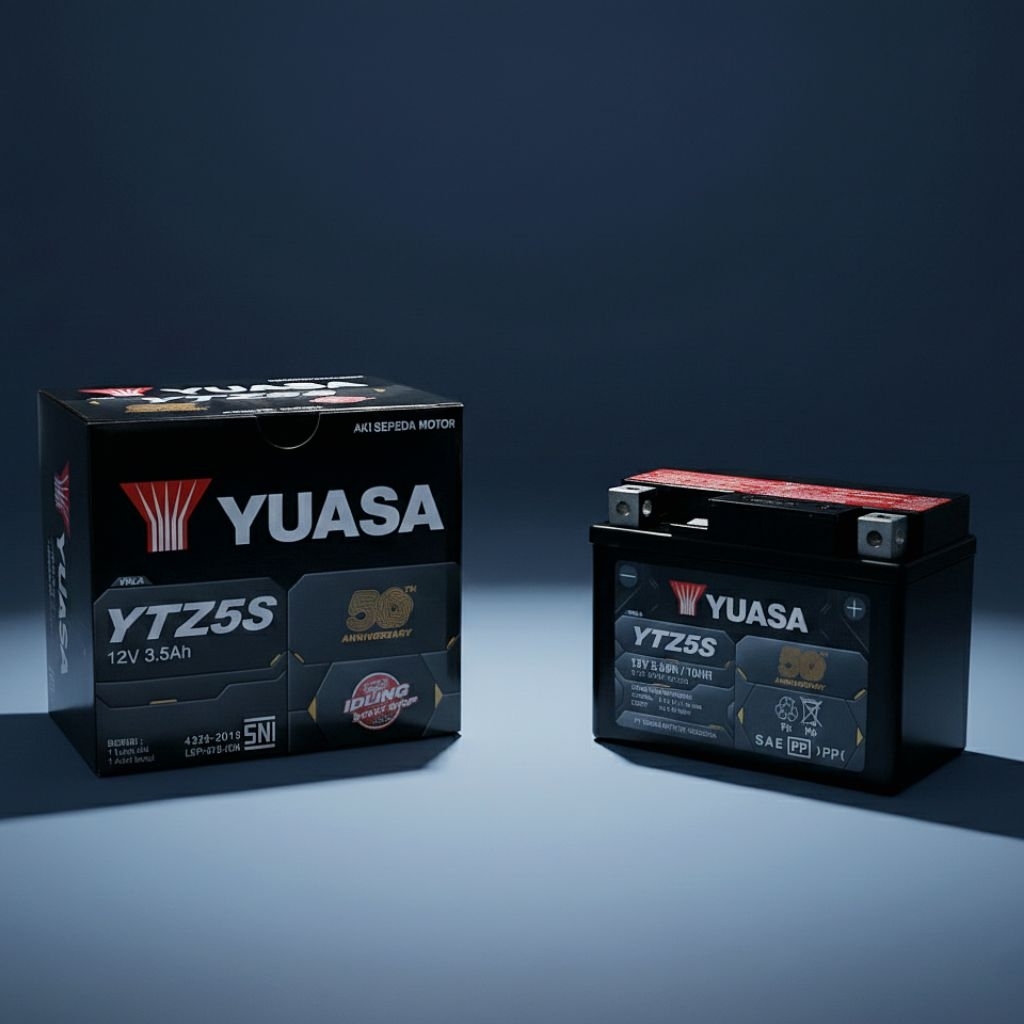 AKI MOTOR YAMAHA R15 YUASA MF YTZ5S 12V 3.5AH 100% ORIGINAL - Baterai Accu Motor Terjangkau Berkuali