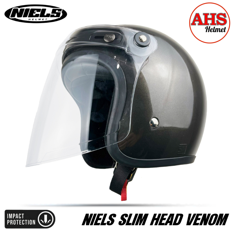 Helm Motor Slim Head TX500 Kaca Visor Venom Standar
