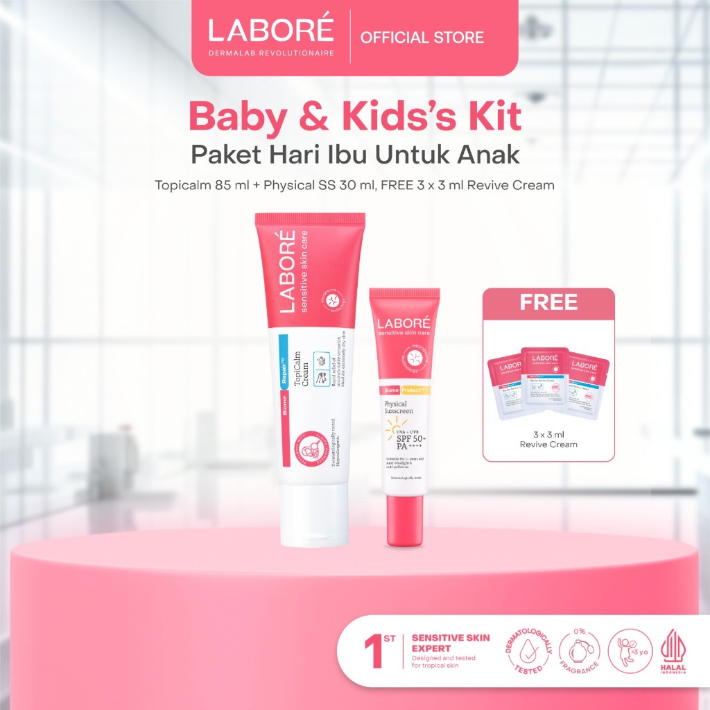 Labore Mom Advance Protection Set (Topicalm Cream 85ml & Physical Sunscreen 30ml) Skincare Ibu dan A