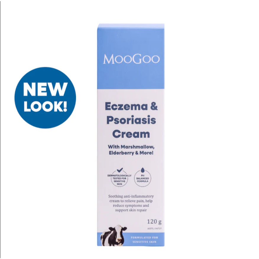 MooGoo Eczema & Psoriasis Cream Marshmallow 200g - Krim Pelembap Eksim Aman untuk Bayi