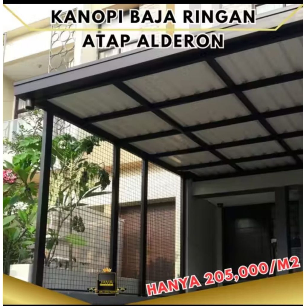 Kanopi Baja Ringan Atap Alderon Gratis Cat Rangka Pasang Kanopi- Kanopi Alderon RS Bajar Ringan, Ata