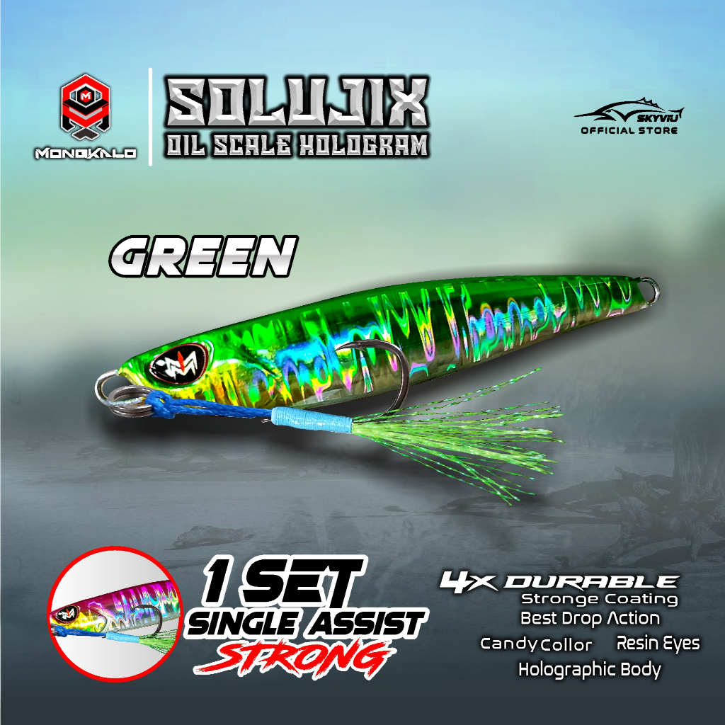 Mongkalo Solujix Minyak noGID noMotif Candy 20 Hijau