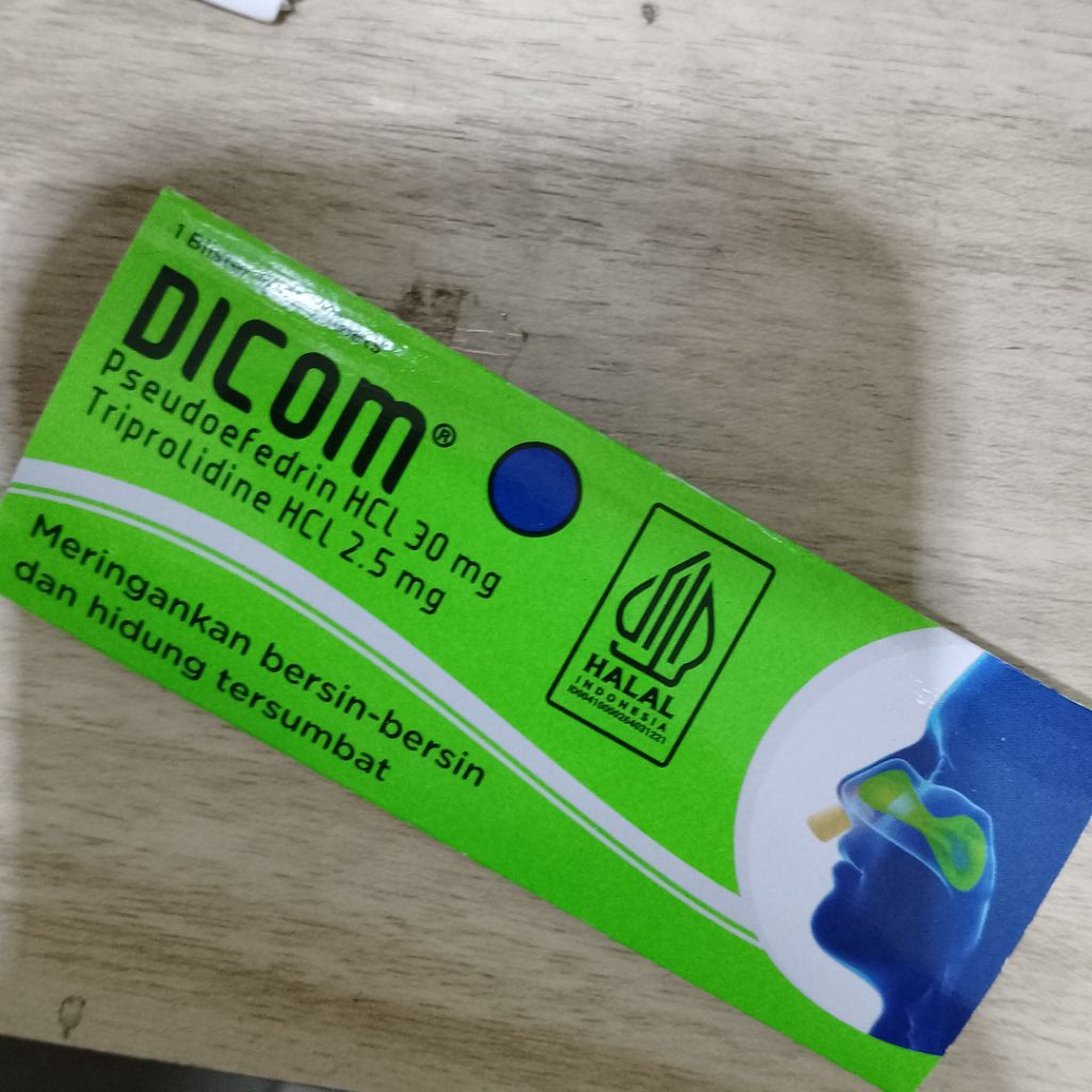 Dicom Tablet Meringankan Bersin Hidung Tersumbat