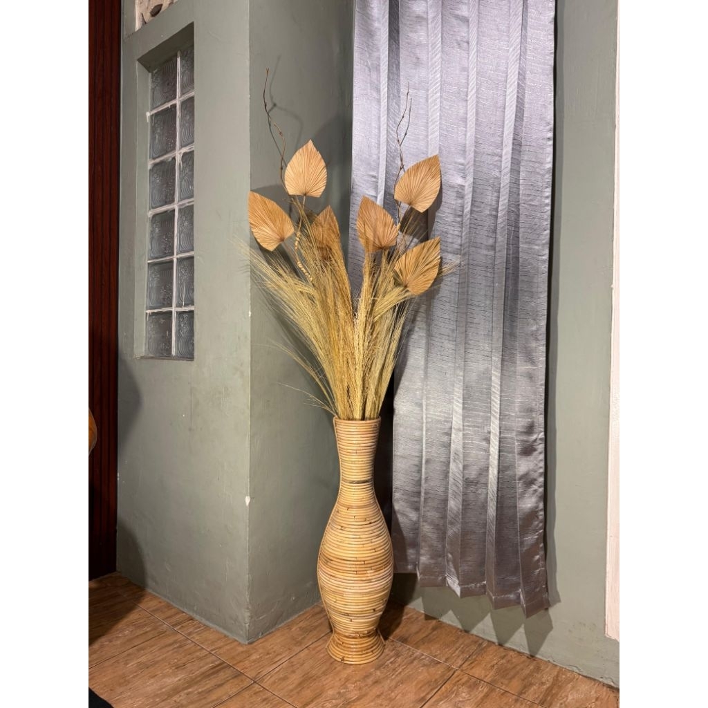 Paket bunga kering aesthetic rustic jumbo bunga saja rayung stik 2meter