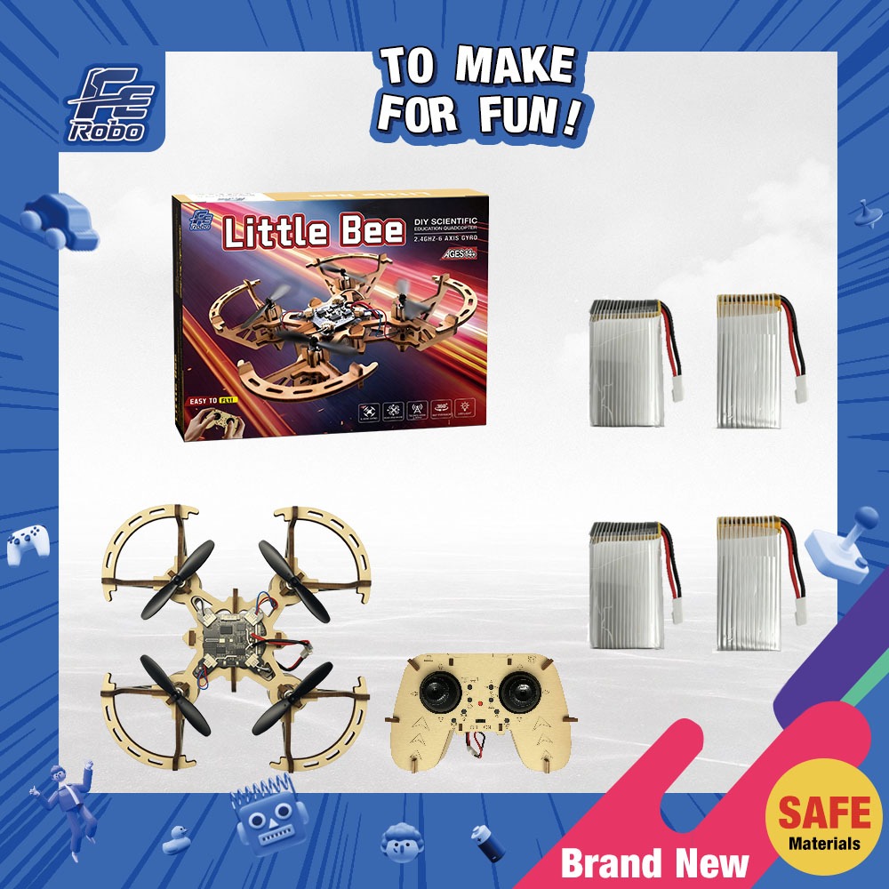 [Dual Battery Pack] Mainan Drone Kayu DIY – Edisi Balap