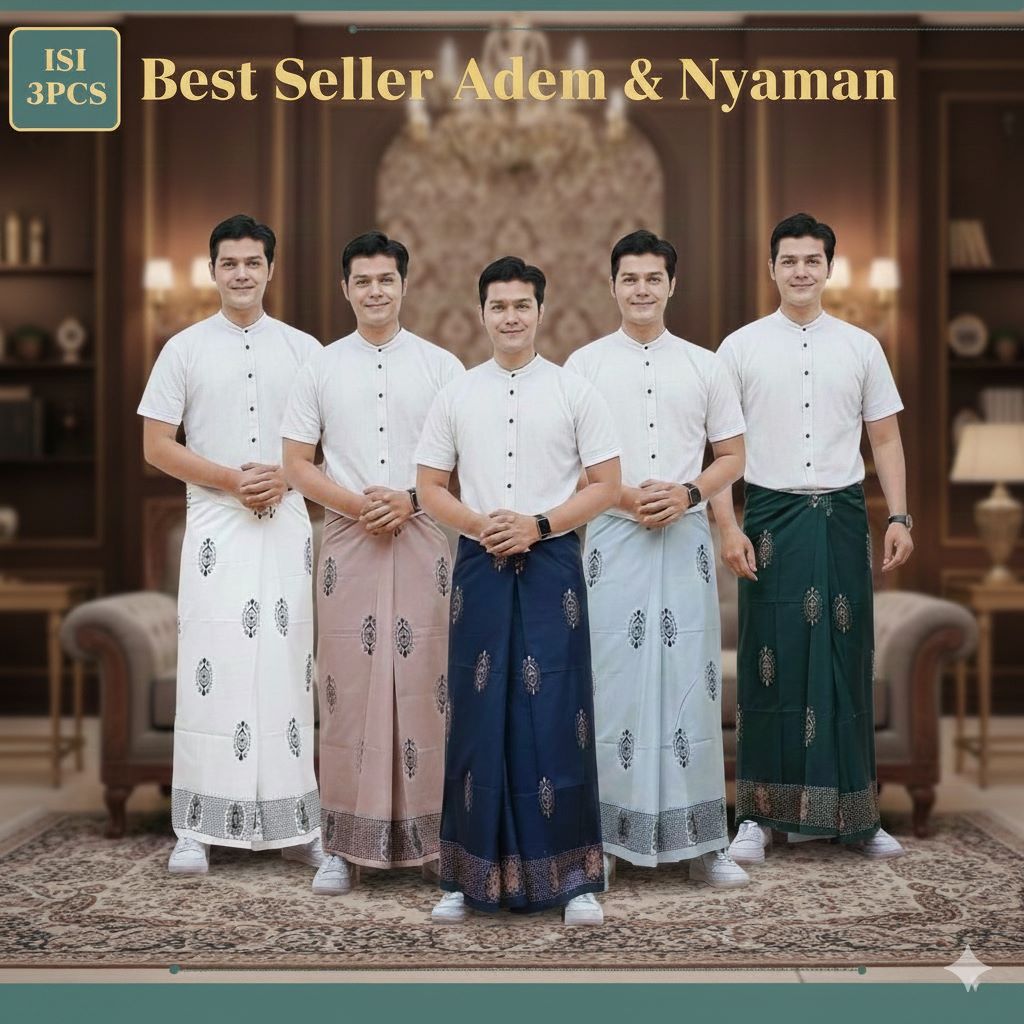 Sarung Batik Pria Dewasa Motif Modern | Sarung Sholat Lebaran | Adem & Halus
