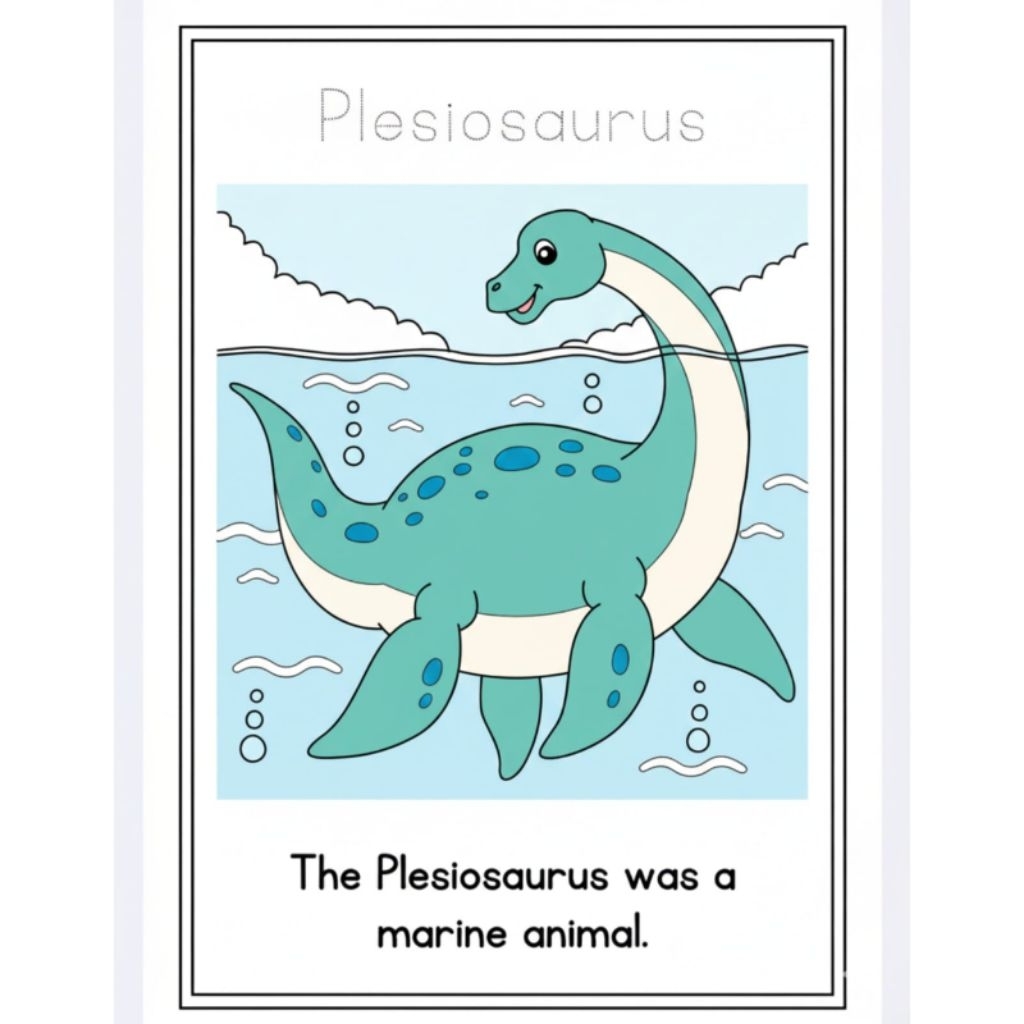 PRINTABLE WORKSHEET Seri Dinosaurus