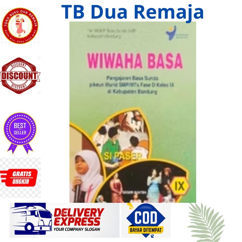 Buku WIWAHA BASA Untuk SMP Kelas 9 Kurikulum MERDEKA  Fersi Kabupaten Bandung