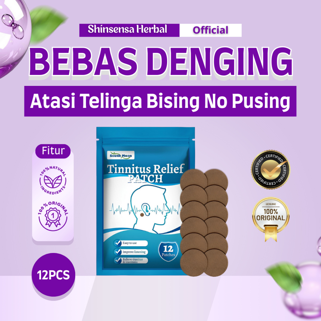 Shinsensa Herbal OTO Ringear Patch Koyo Telinga Berdenging Tinnitus Sulit Mendengar Patch Telinga