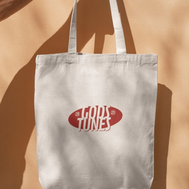 GODSTUNES Tote Bag "Vintage" Broken White