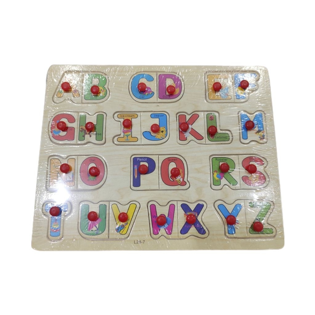 PUZZLE KAYU HURUF ANGKA BENTUK GAMBAR