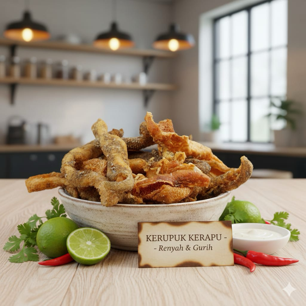 kerupuk ikan kerapu 1kg mentah