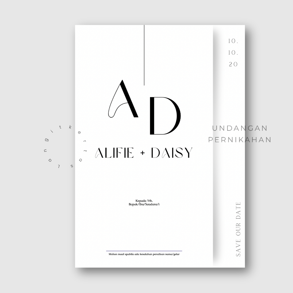 Undangan simple mewah elegan | Undangan pernikhan aesthetic | undangan simple