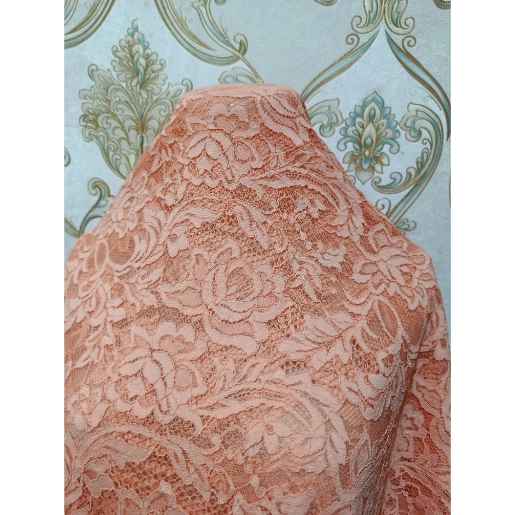 Bakal Kebaya Semi Prancis Peach