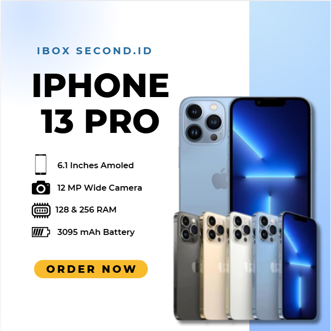 Iphone 13 Pro  256GB, 128GB Second Ori Apple, Like New ALLSIM, Fullset