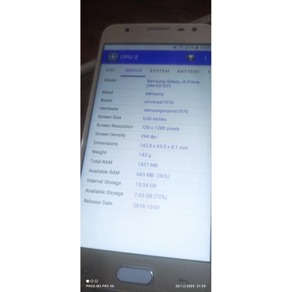 COD handphone samsung j5 prime 2016 mulus normal SECOND nego