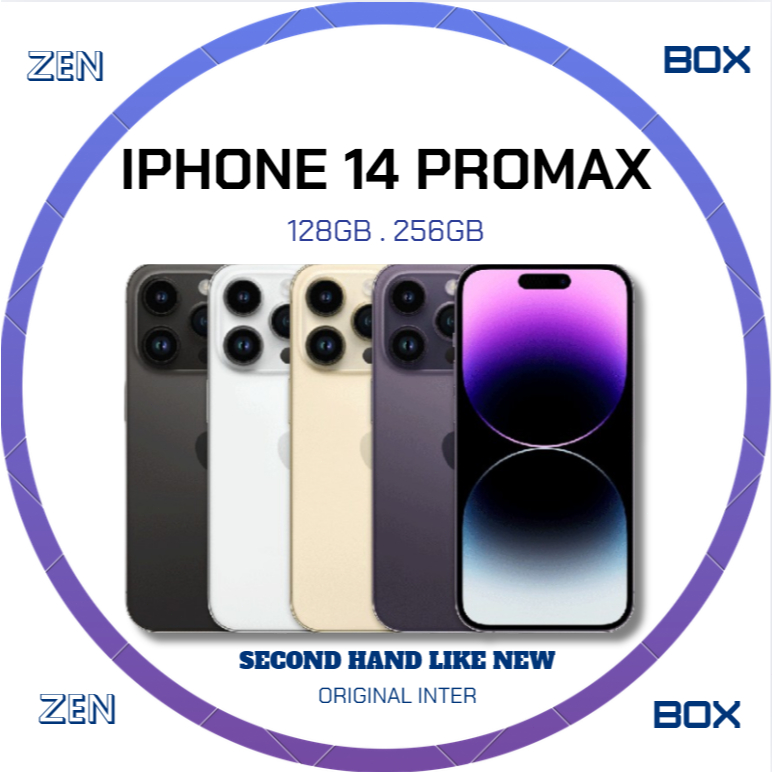 IP 14 Pro Max Second inter 128GB/256GB Original Bergaransi