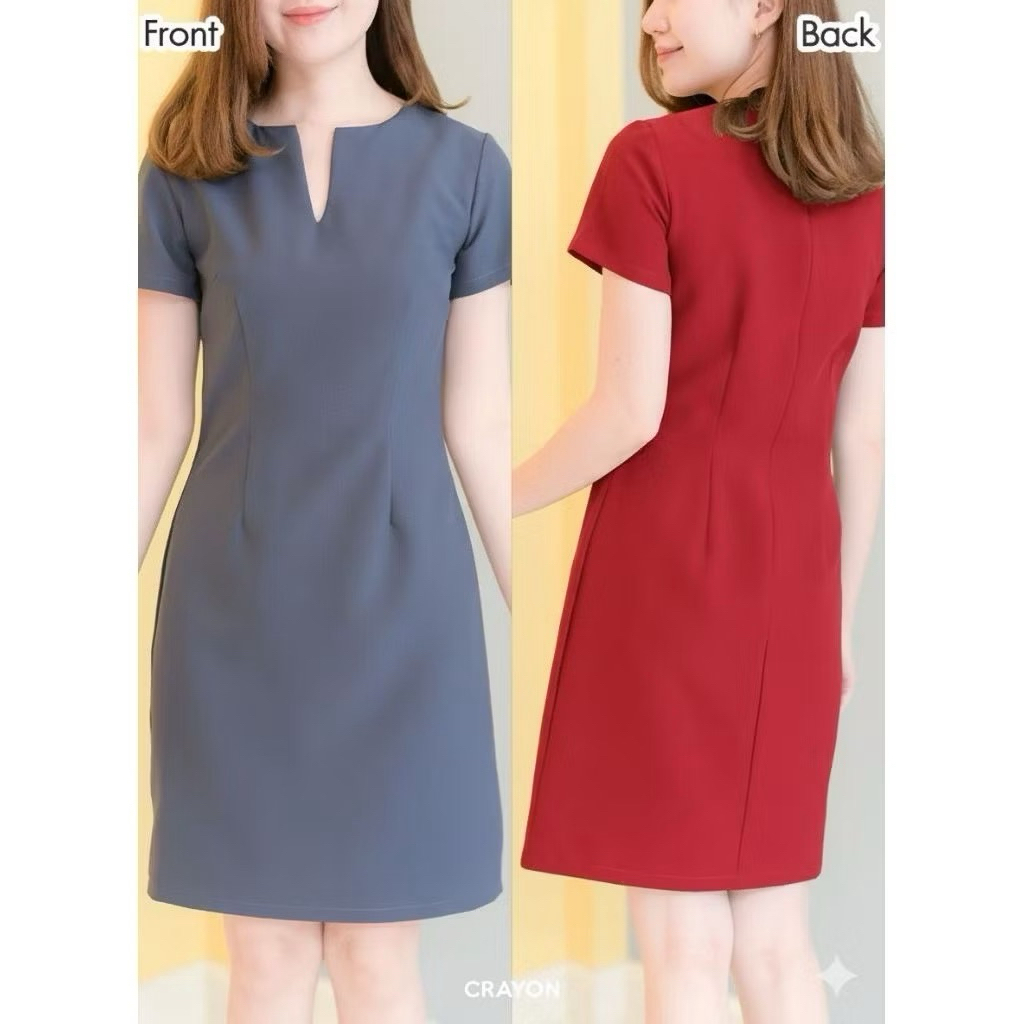 NEW PRODUCT Dress Wanita Casual Putih Scuba L-XXL