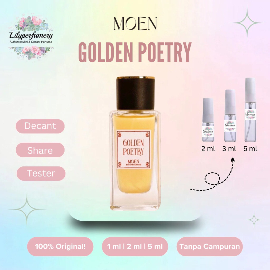 Decant / Share MOEN PERFUME GOLDEN POETRY EDP 1 ml | 2 ml | 5 ml (Authentic Only)