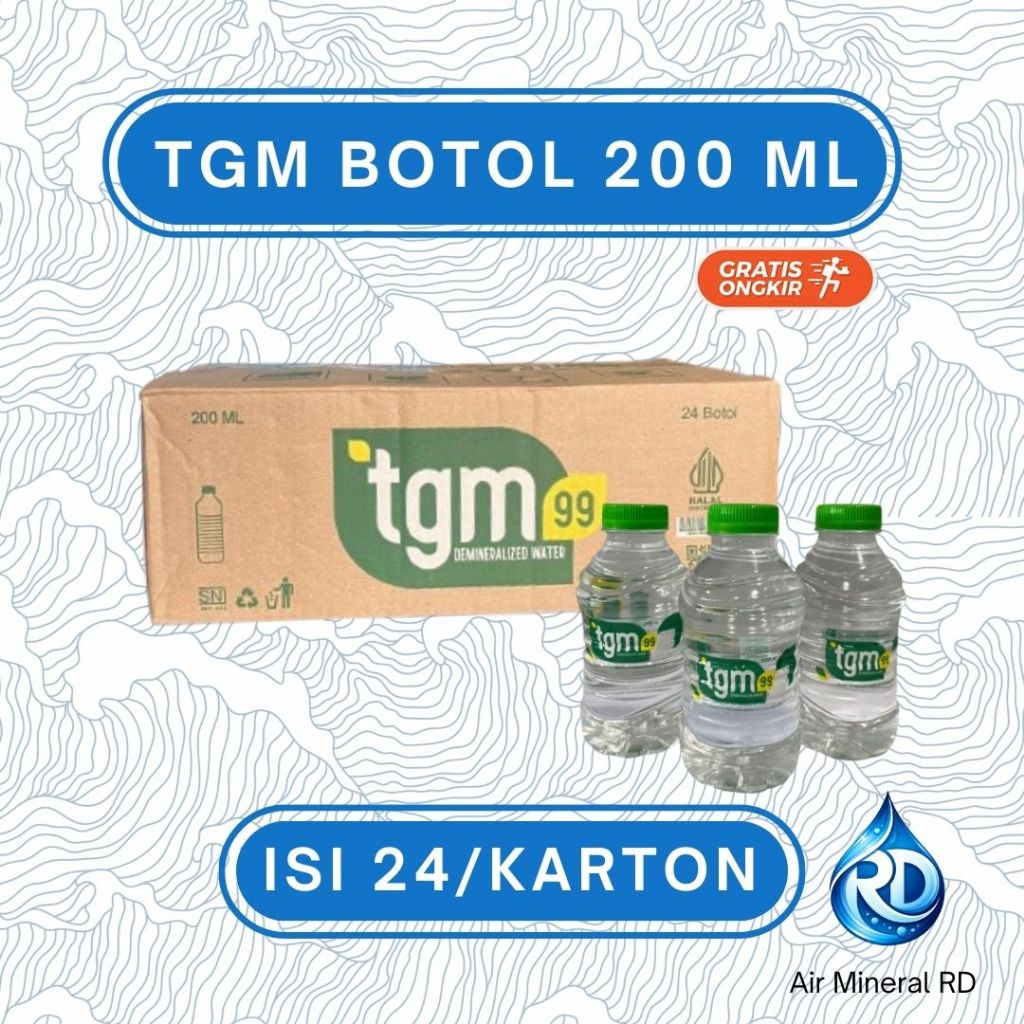 RD - TGM 99 Botol 200 ML 1 Dus - Isi 24 x 200 ML - Air Minum Mineral Botol