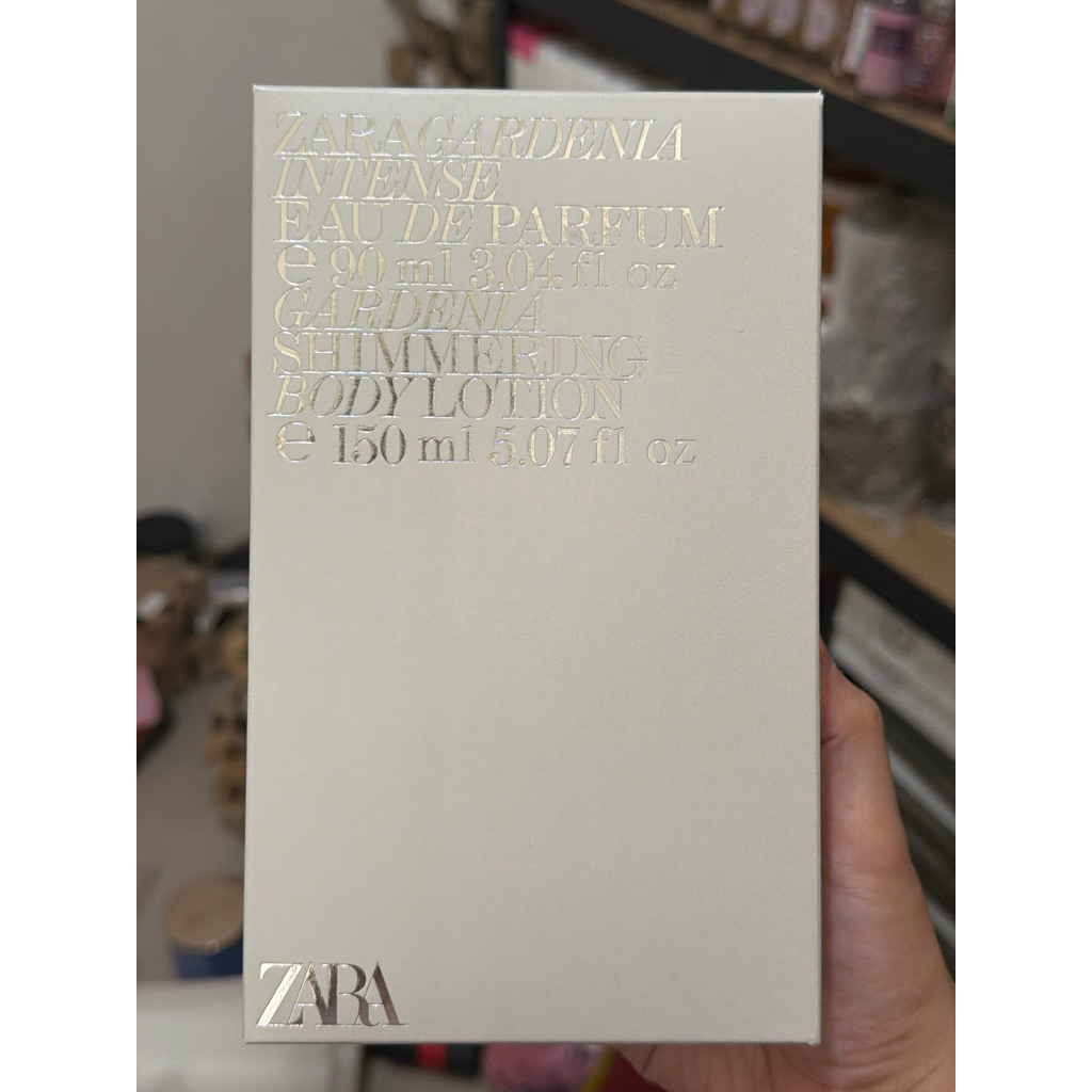 Zara bundling parfum GARDENIA INTENSE 90ml + shimmering lotion gardenia 150ml original 100%