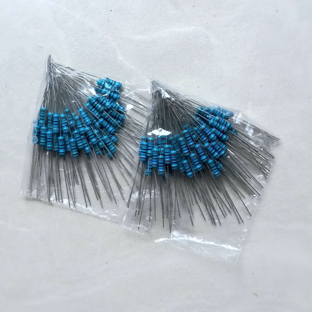 Resistor 1/2w 2R2 15R 22R 68R 150R 270R 560R 1K5 2K7 3K3 5K6 10K 39K 56K 100K 220K 390K Toleransi 1%