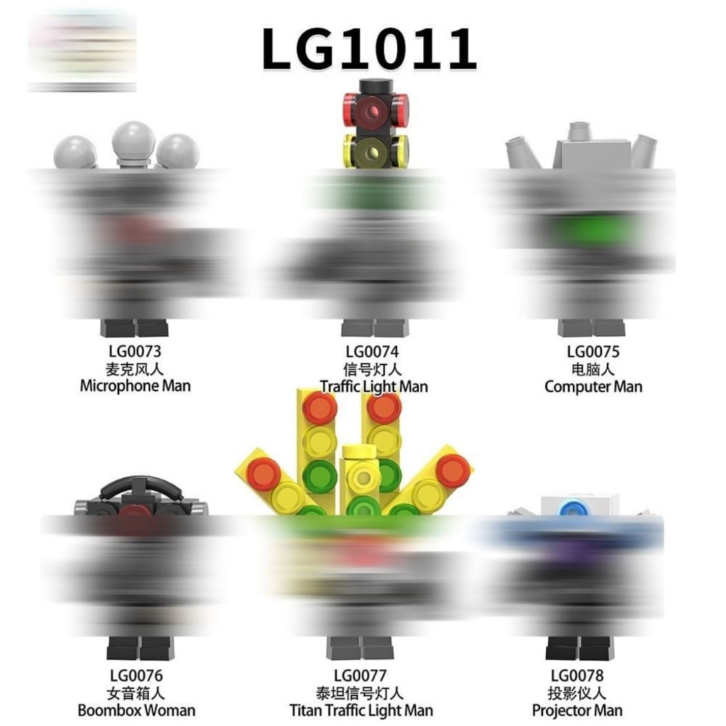 Mainan LG1011 Skibidi Toilet Microphone Man Traffic Light Computer Boombox Titan Traffic Light Proje