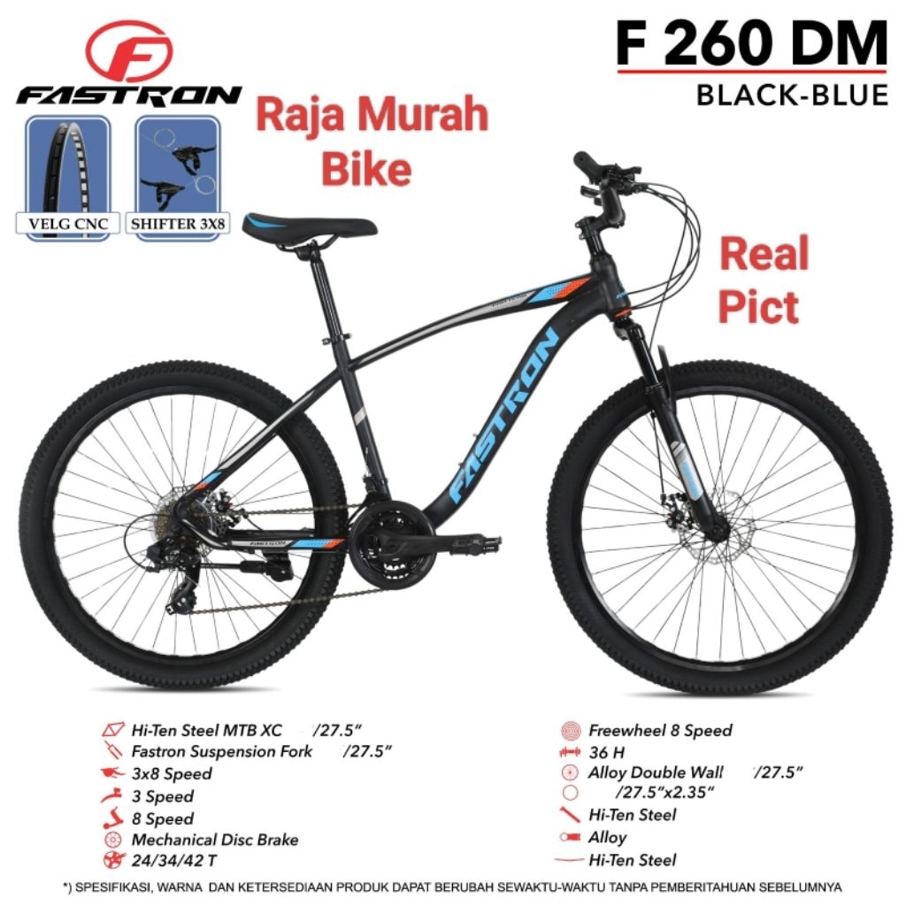 Sepeda gunung mtb 27,5 inch Fastron f-260 DM sepeda gunung fastron