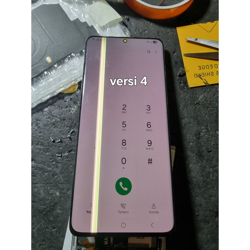 lcd samsung s21 ultra minus garis
