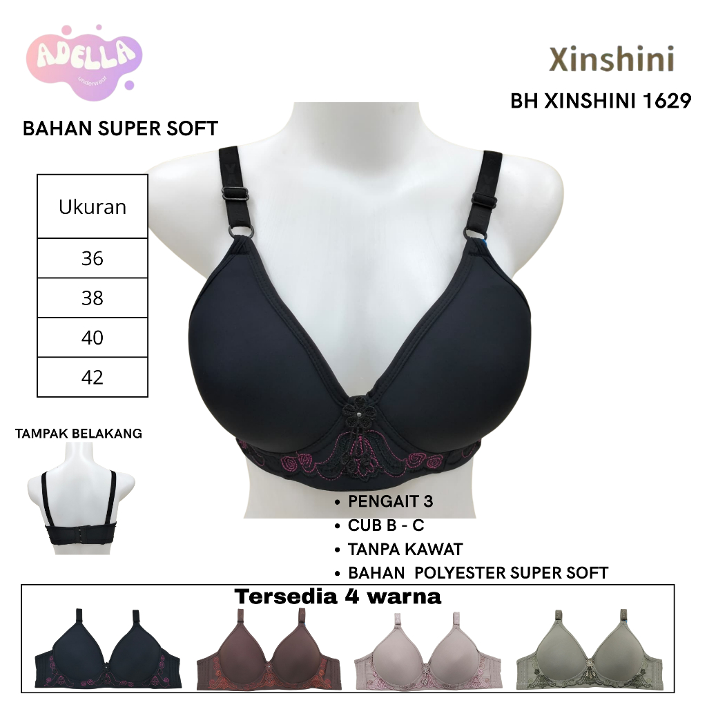 BRA BH Xinshini 1629 Super Soft Bra Import Tanpa Kawat