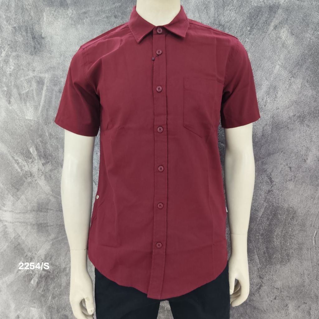 Kemeja Lengan Pendek Polos GABRIELLE Original
