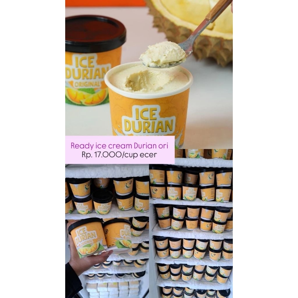 es krem durian asli ori dari sumatra