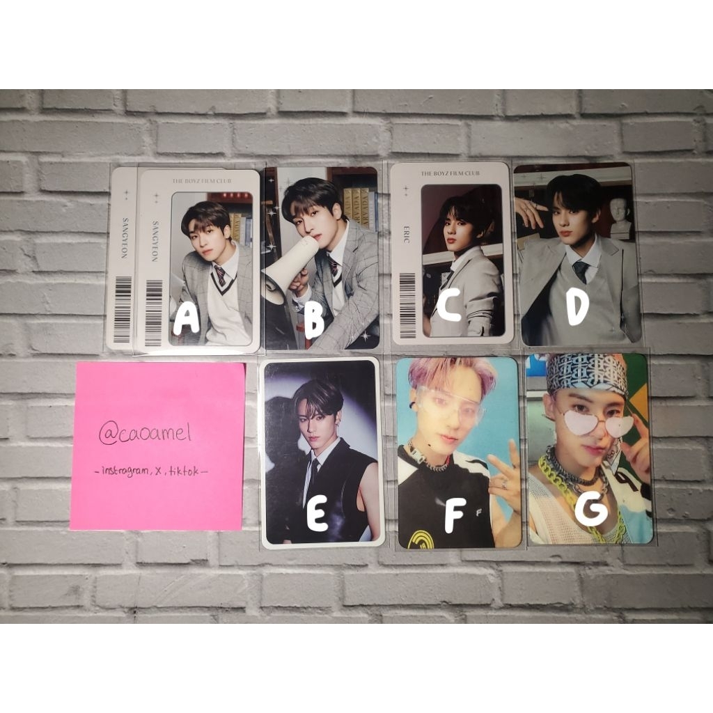 (CLEAR SALE) PC THE BOYZ SANGYEON KEVIN ERIC PHOTOCARD OFFICIAL