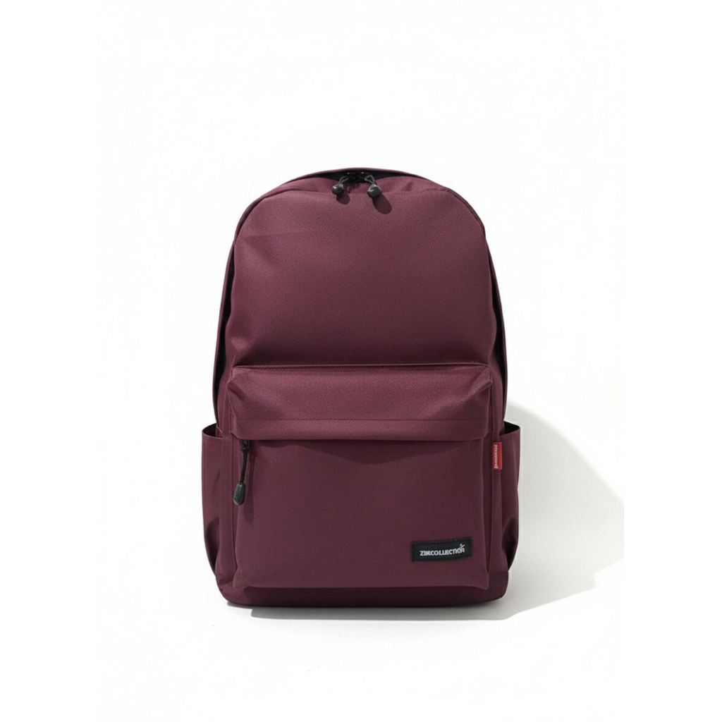 Tas ransel backpack pria wanita merah maroon berkualitas